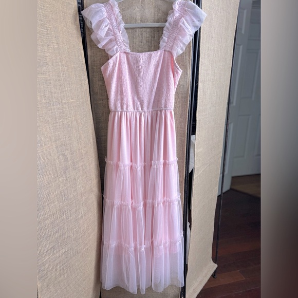 Pretty Garden Dresses & Skirts - Pink Ruffled Maxi Dress